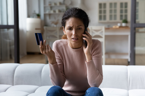 woman talking over the phone