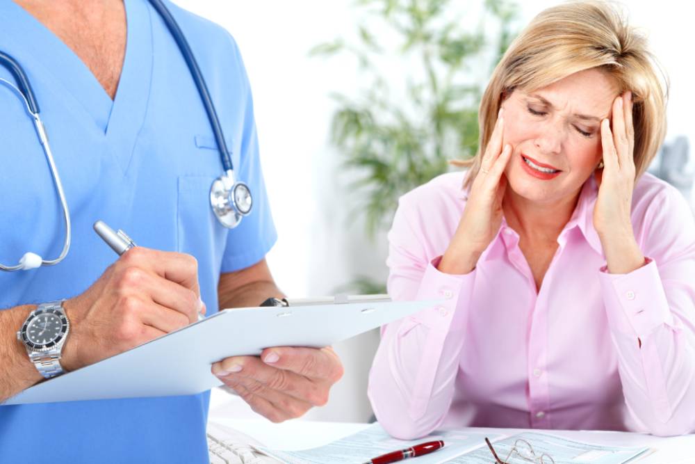 doctor psychiatrist and woman patient